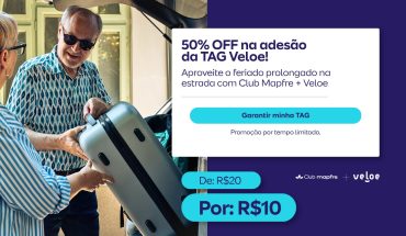 50% OFF na adesão da TAG Veloe!